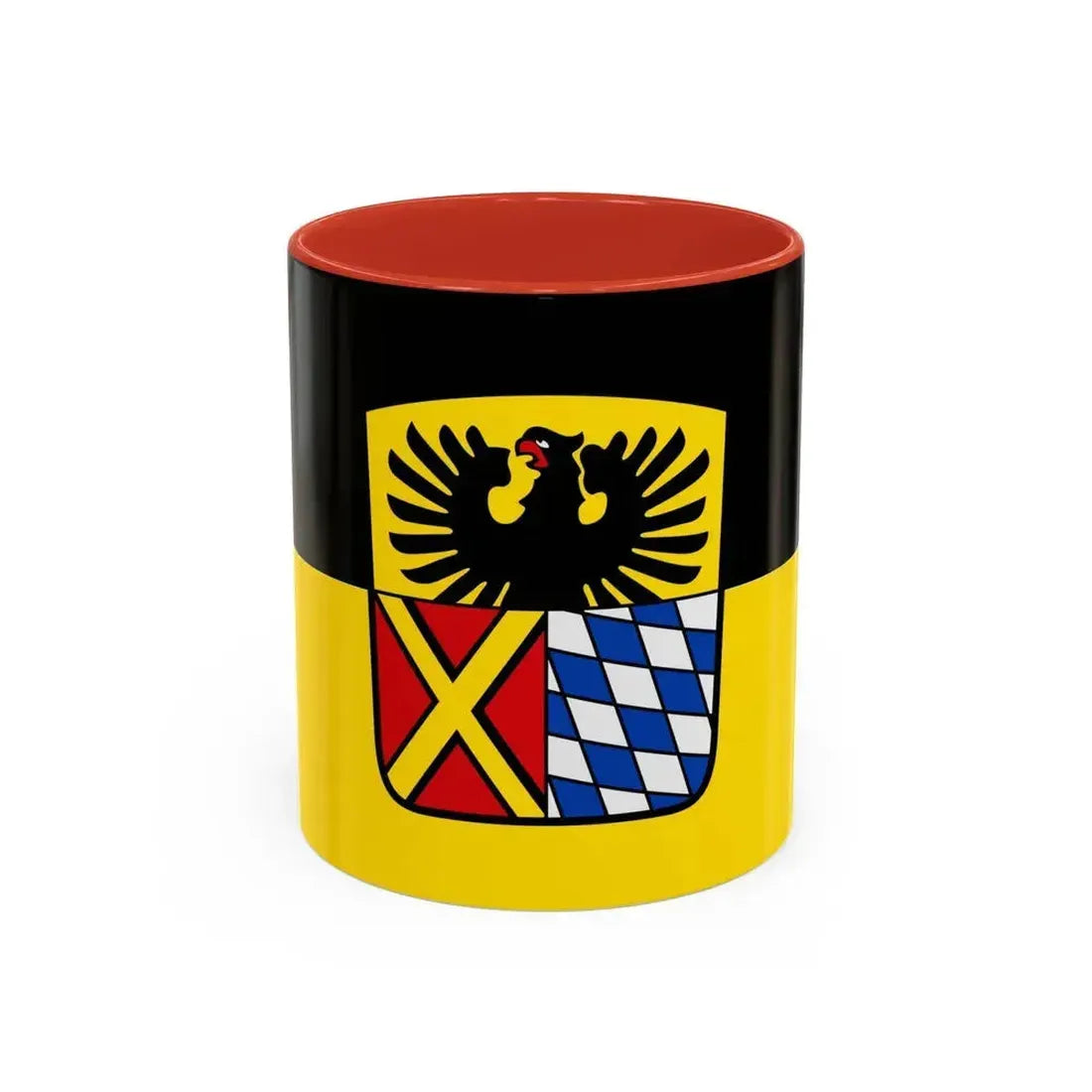 Flag of Donau Ries Germany - Accent Coffee Mug 11oz Red - Go Mug Yourself
