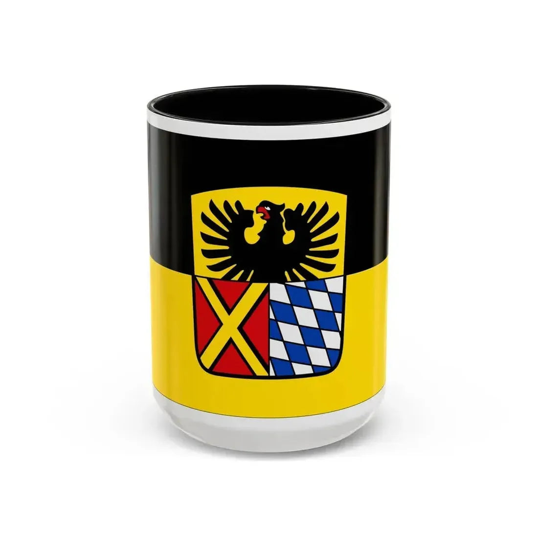 Flag of Donau Ries Germany - Accent Coffee Mug 15oz Black - Go Mug Yourself