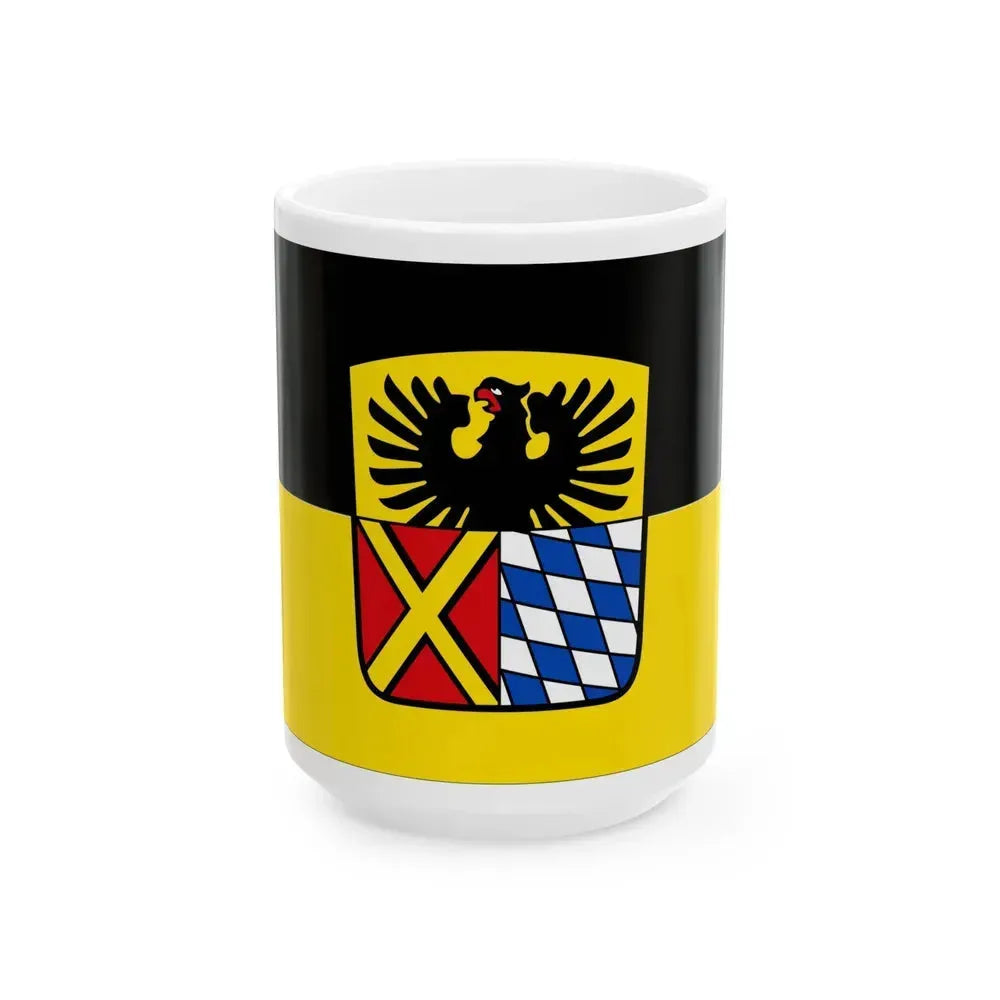 Flag of Donau Ries Germany - White Coffee Mug 15oz - Go Mug Yourself