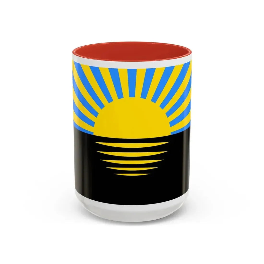Flag of Donetsk Oblast Ukraine - Accent Coffee Mug 15oz Red - Go Mug Yourself