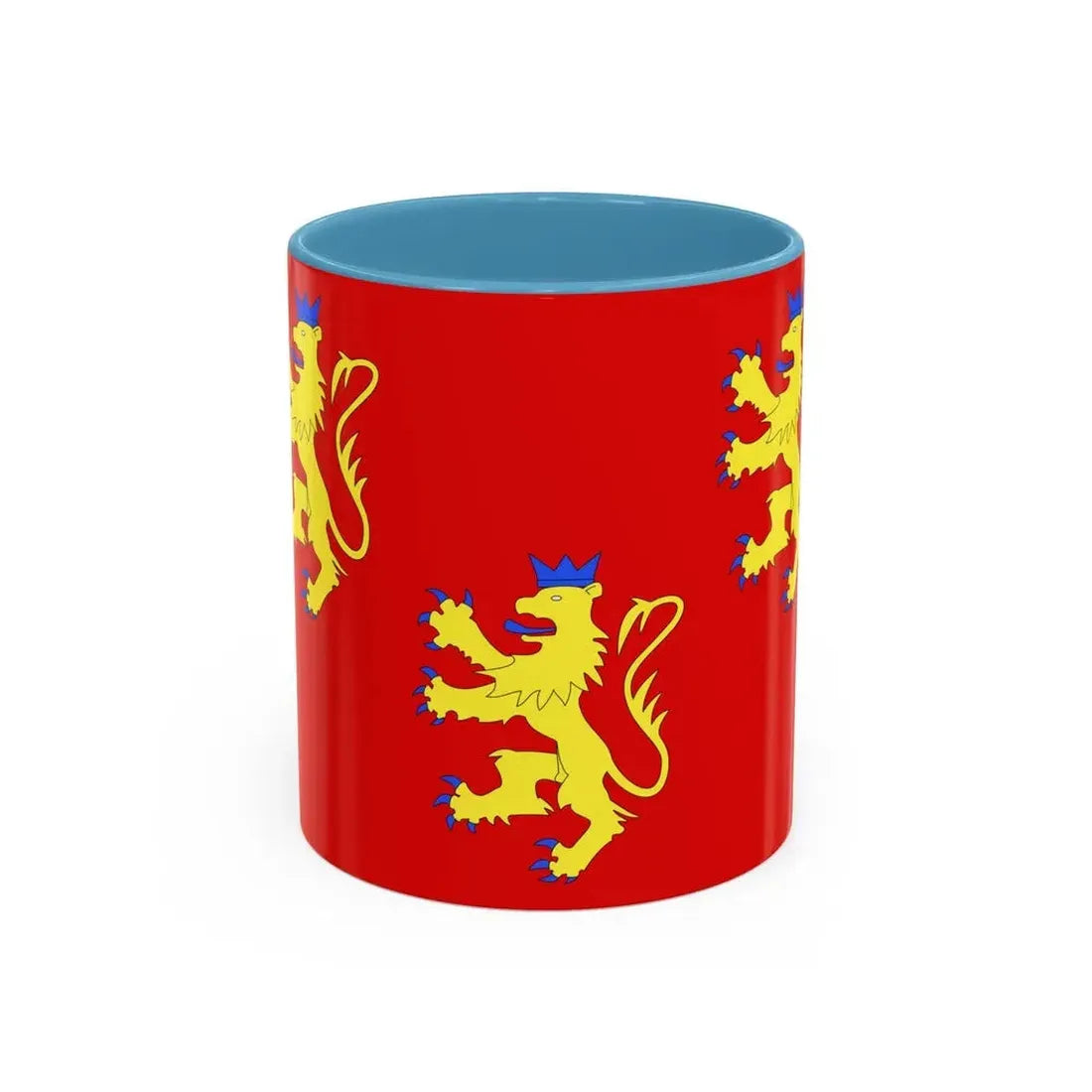 Flag of Dordogne France 2 - Accent Coffee Mug 11oz Light Blue - Go Mug Yourself