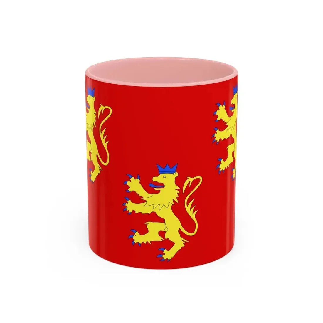 Flag of Dordogne France 2 - Accent Coffee Mug 11oz Pink - Go Mug Yourself