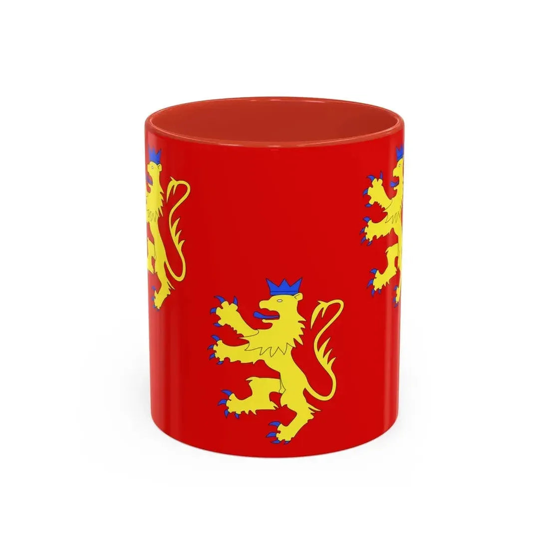 Flag of Dordogne France 2 - Accent Coffee Mug 11oz Red - Go Mug Yourself