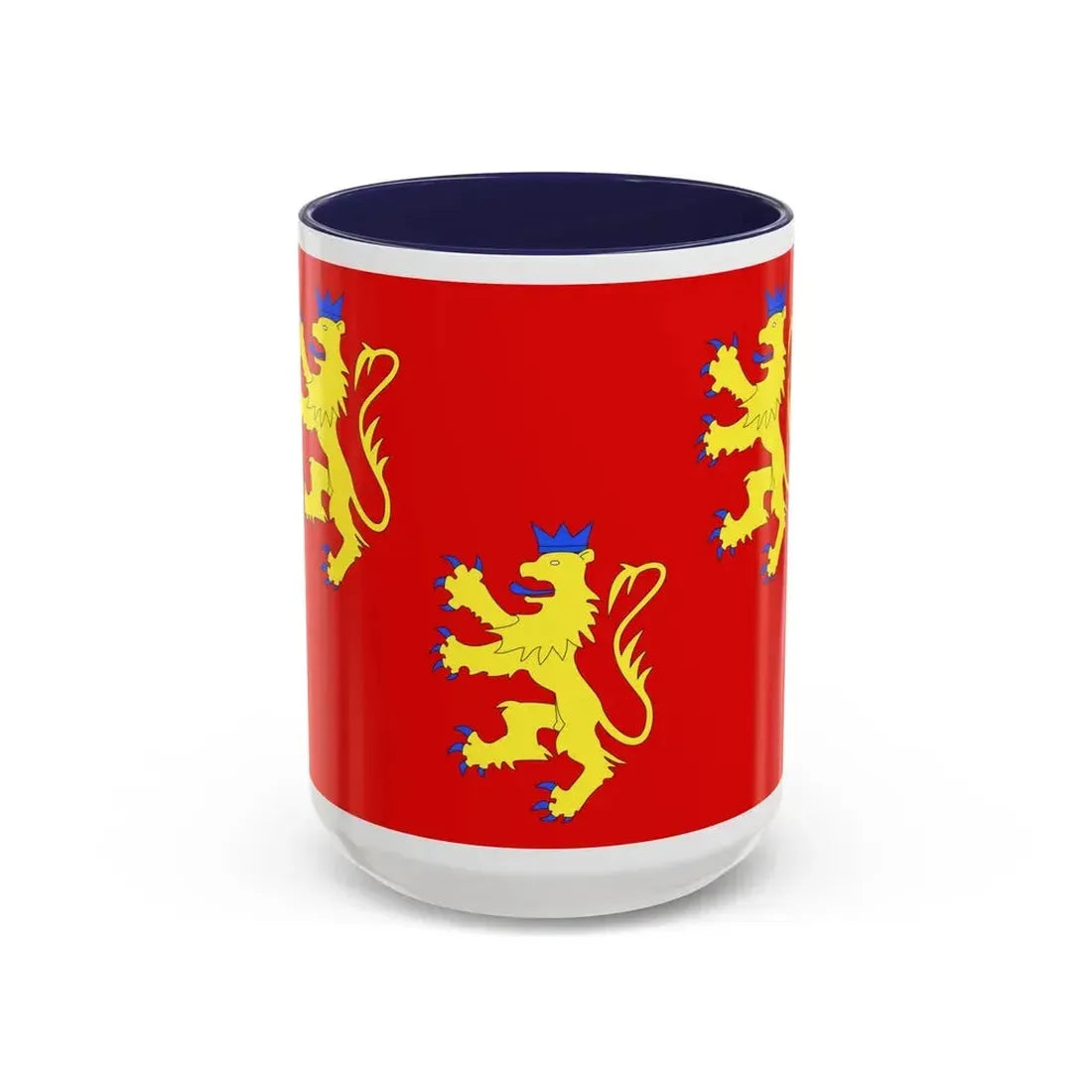 Flag of Dordogne France 2 - Accent Coffee Mug 15oz Navy - Go Mug Yourself
