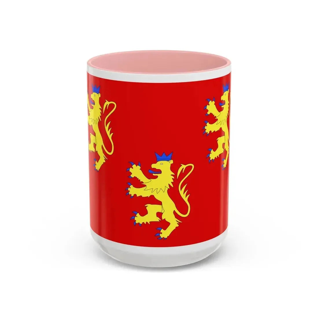 Flag of Dordogne France 2 - Accent Coffee Mug 15oz Pink - Go Mug Yourself