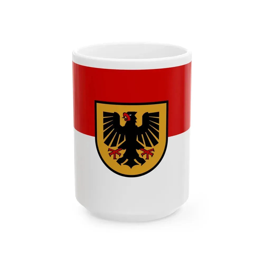 Flag of Dortmund Germany - White Coffee Mug 15oz - Go Mug Yourself