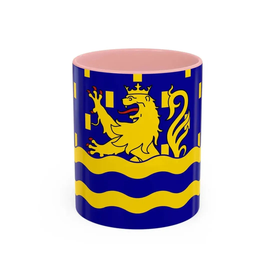 Flag of Doubs France 2 - Accent Coffee Mug 11oz Pink - Go Mug Yourself