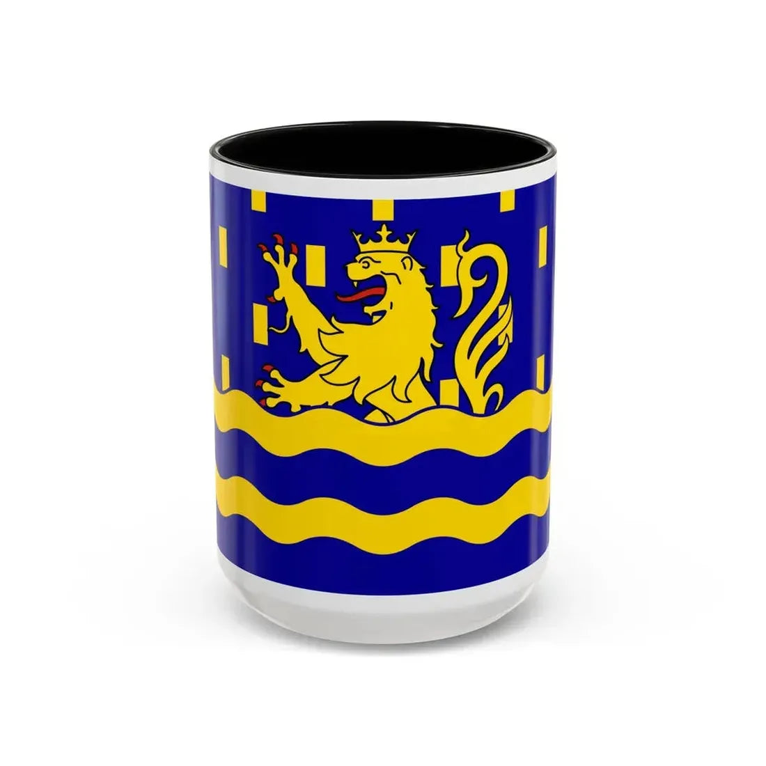 Flag of Doubs France 2 - Accent Coffee Mug 15oz Black - Go Mug Yourself