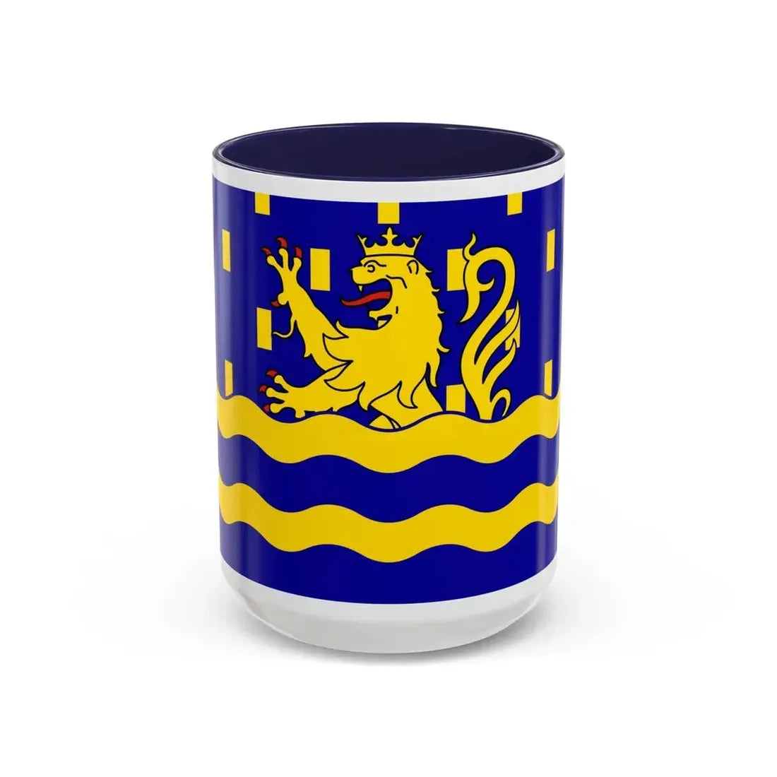 Flag of Doubs France 2 - Accent Coffee Mug 15oz Navy - Go Mug Yourself