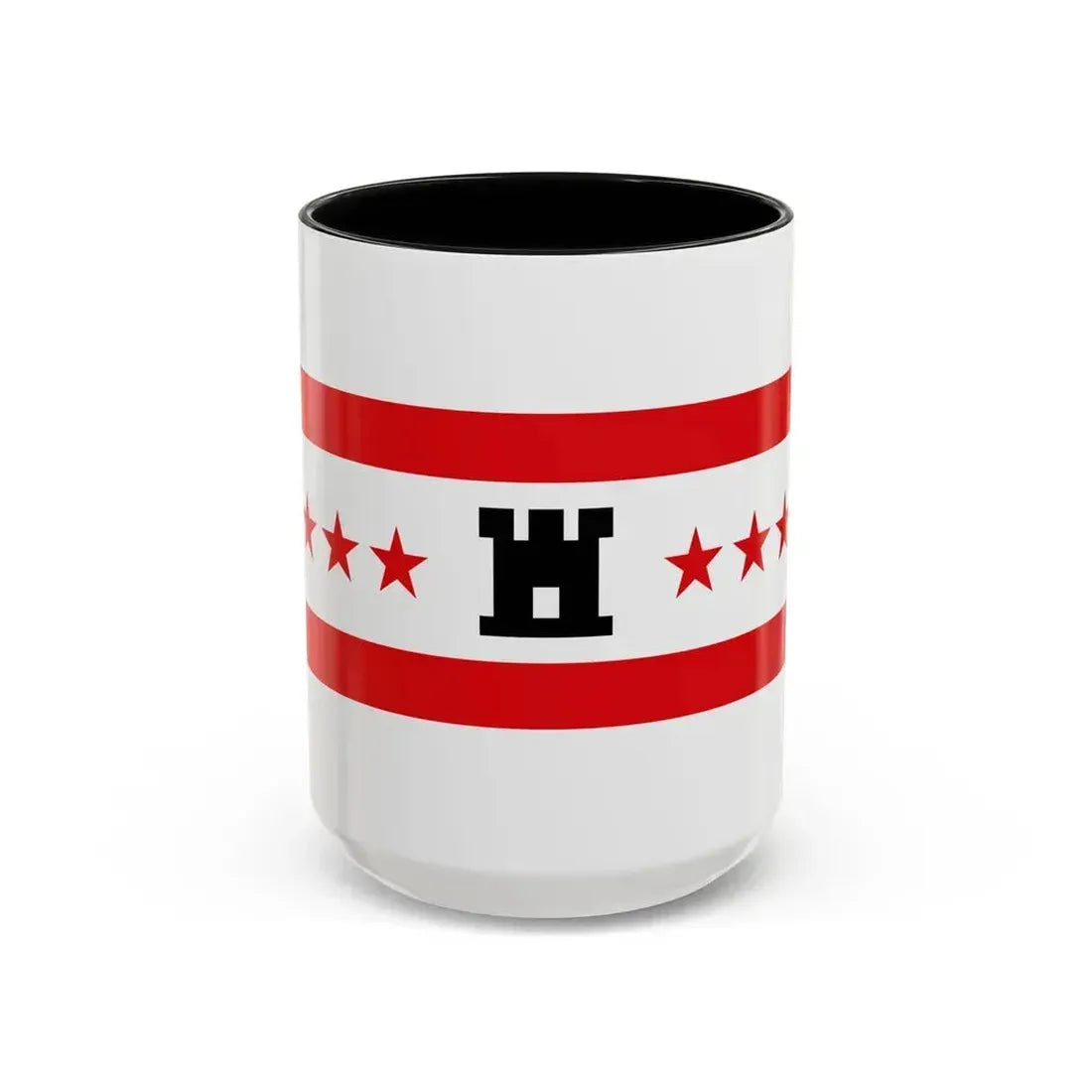 Flag of Drenthe Netherlands - Accent Coffee Mug 15oz Black - Go Mug Yourself