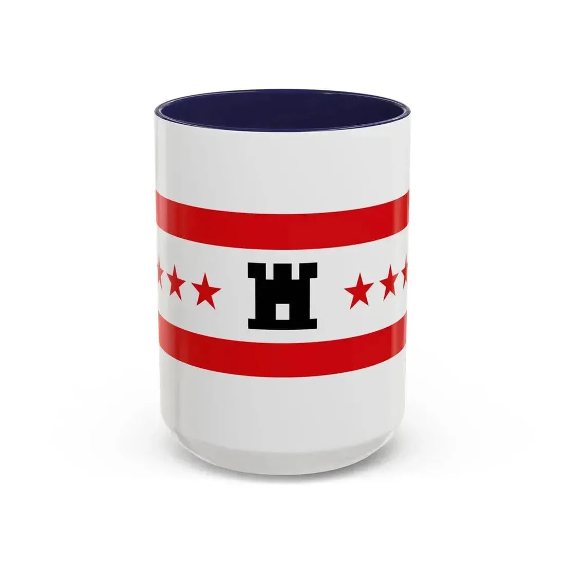 Flag of Drenthe Netherlands - Accent Coffee Mug 15oz Navy - Go Mug Yourself