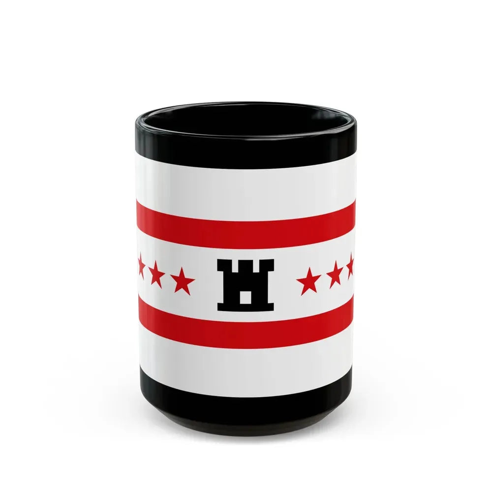 Flag of Drenthe Netherlands - Black Coffee Mug 15oz - Go Mug Yourself