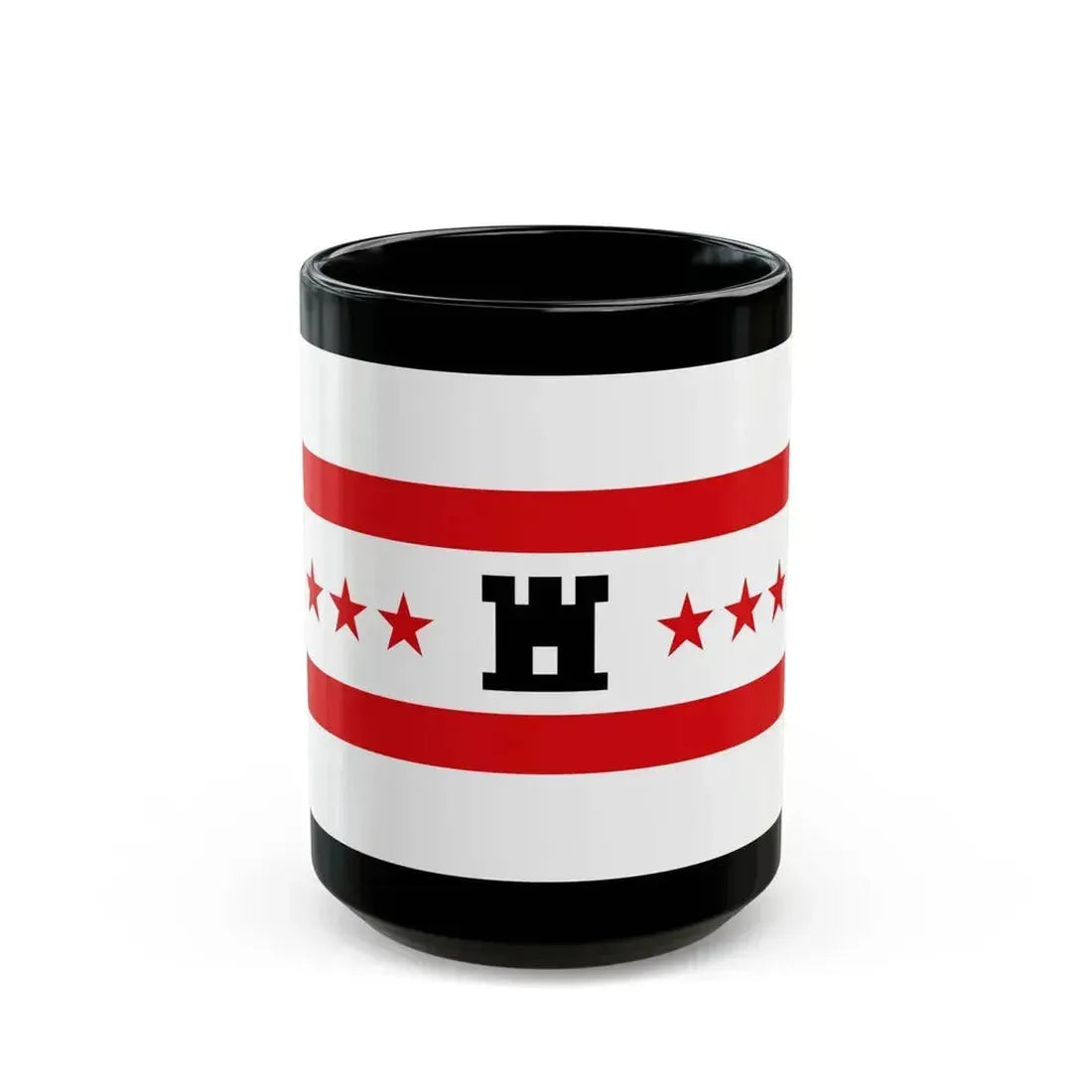 Flag of Drenthe Netherlands - Black Coffee Mug 15oz - Go Mug Yourself