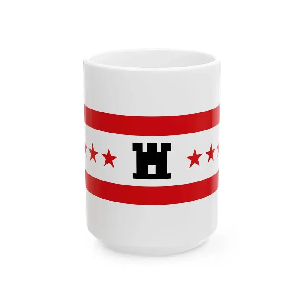 Flag of Drenthe Netherlands - White Coffee Mug 15oz - Go Mug Yourself