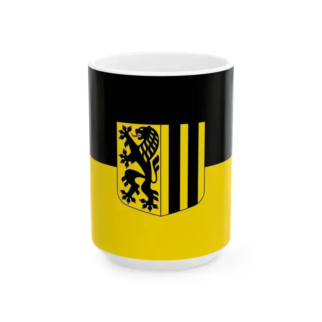 Flag of Dresden (Germany) White Coffee Mug 15oz - Go Mug Yourself