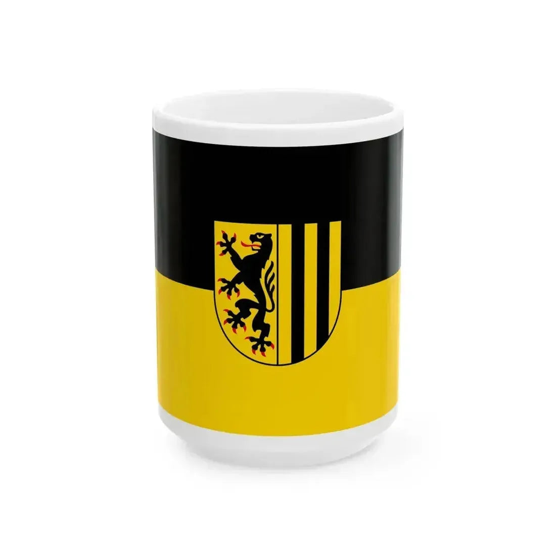Flag of Dresden old version (Germany) White Coffee Mug 15oz - Go Mug Yourself