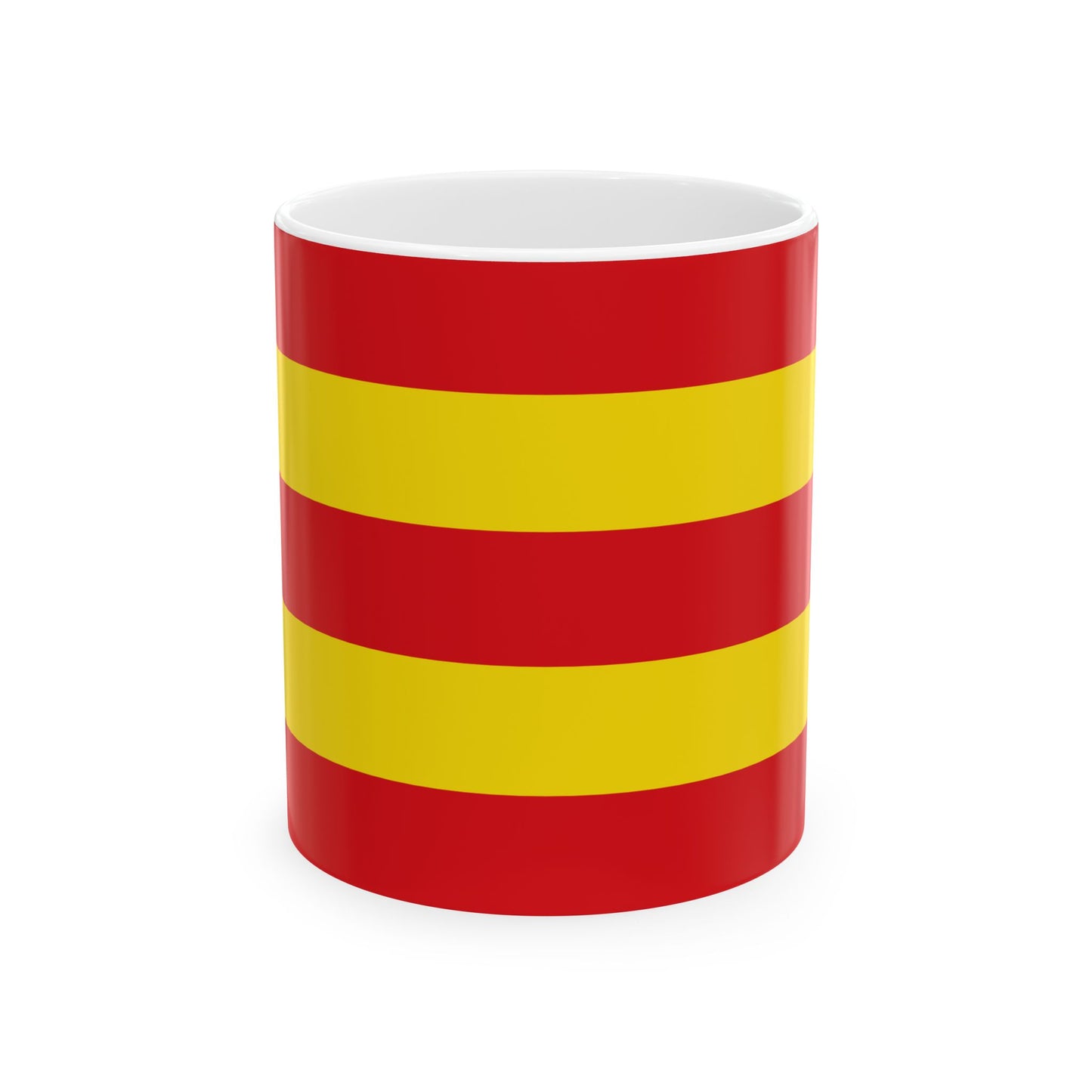 Flag of Drogenbos (Belgium) White Coffee Mug-11oz-Go Mug Yourself