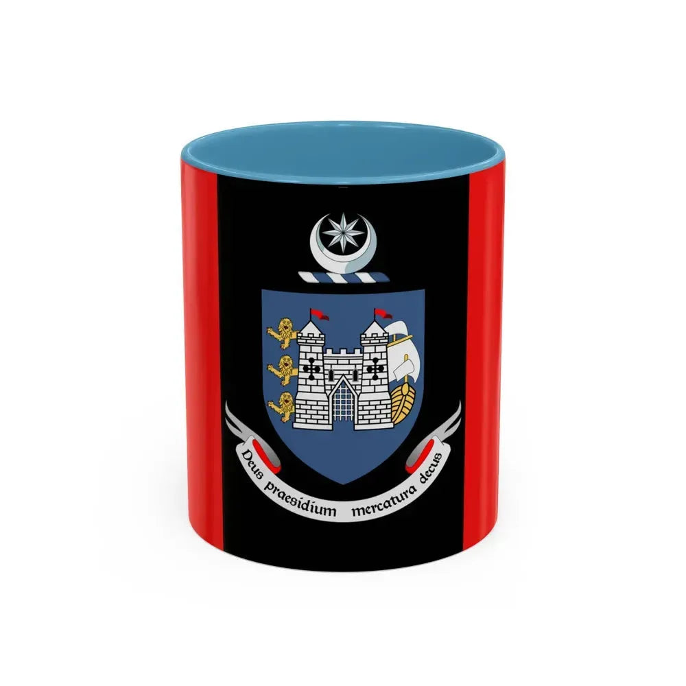 Flag of Drogheda Ireland - Accent Coffee Mug 11oz Light Blue - Go Mug Yourself