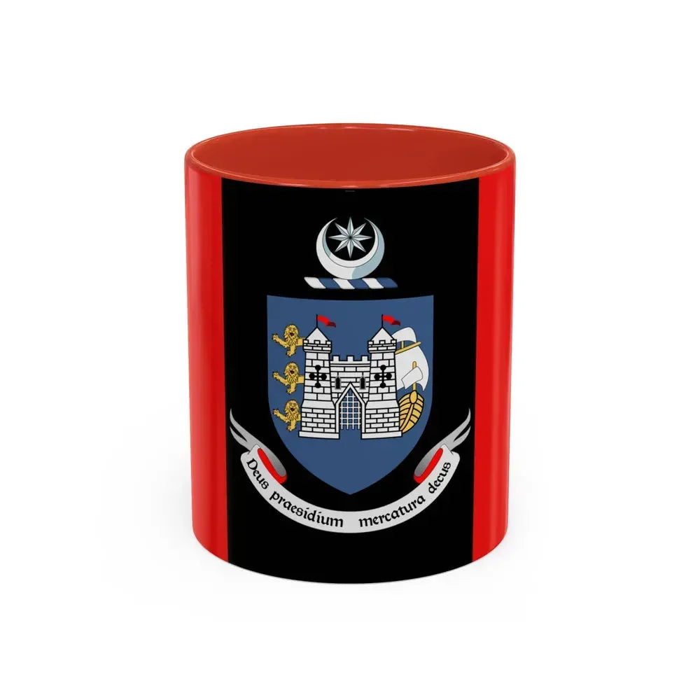 Flag of Drogheda Ireland - Accent Coffee Mug 11oz Red - Go Mug Yourself