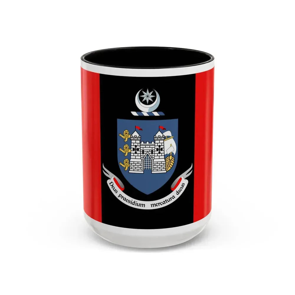 Flag of Drogheda Ireland - Accent Coffee Mug 15oz Black - Go Mug Yourself