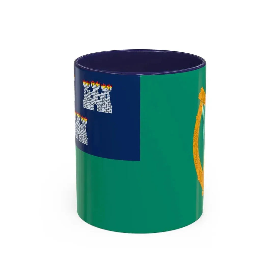 Flag of Dublin City Ireland - Accent Coffee Mug 11oz Navy - Go Mug Yourself