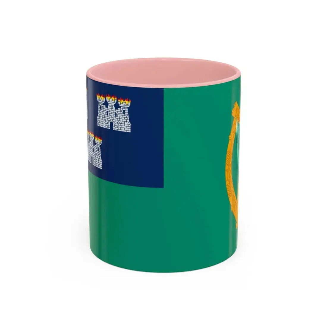 Flag of Dublin City Ireland - Accent Coffee Mug 11oz Pink - Go Mug Yourself