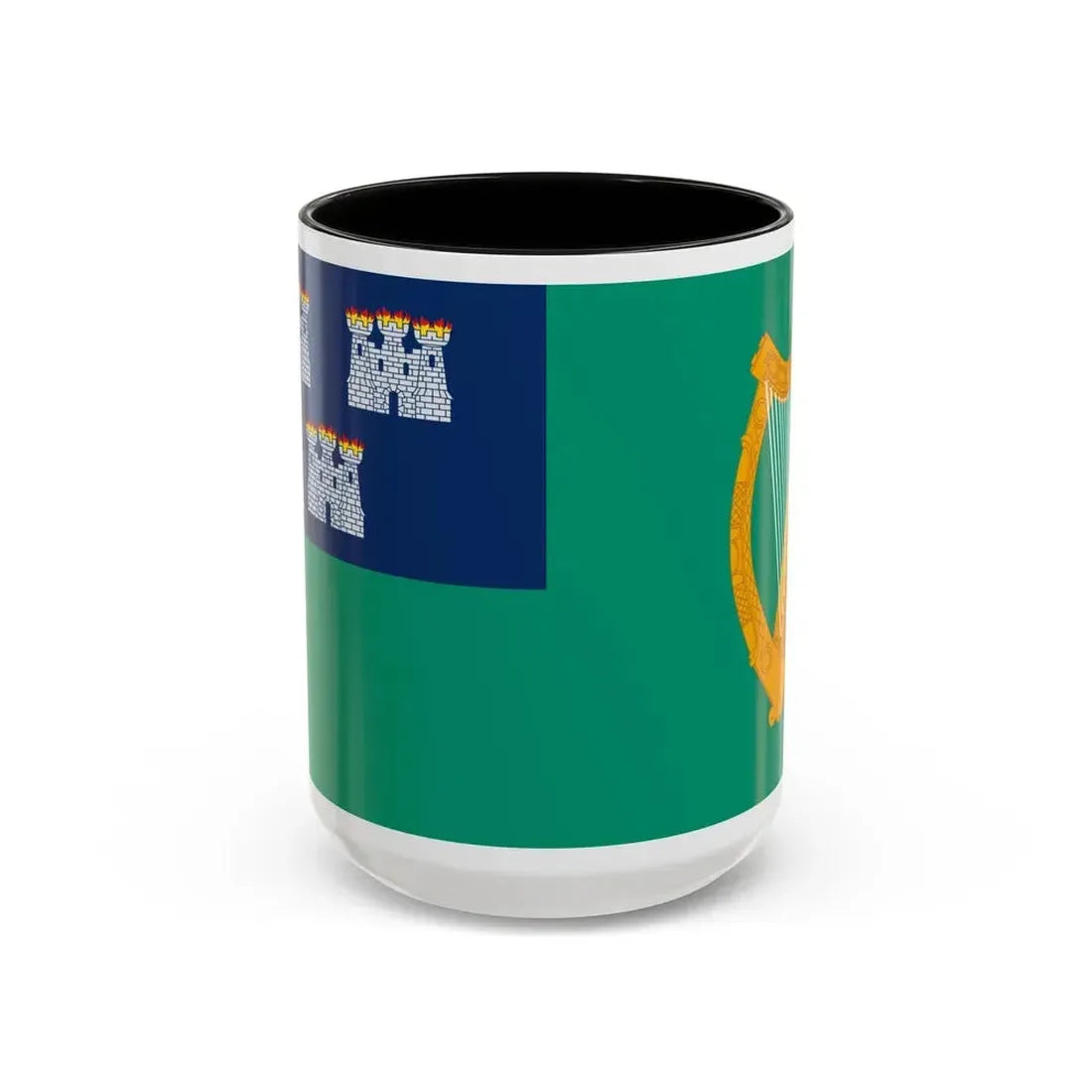 Flag of Dublin City Ireland - Accent Coffee Mug 15oz Black - Go Mug Yourself