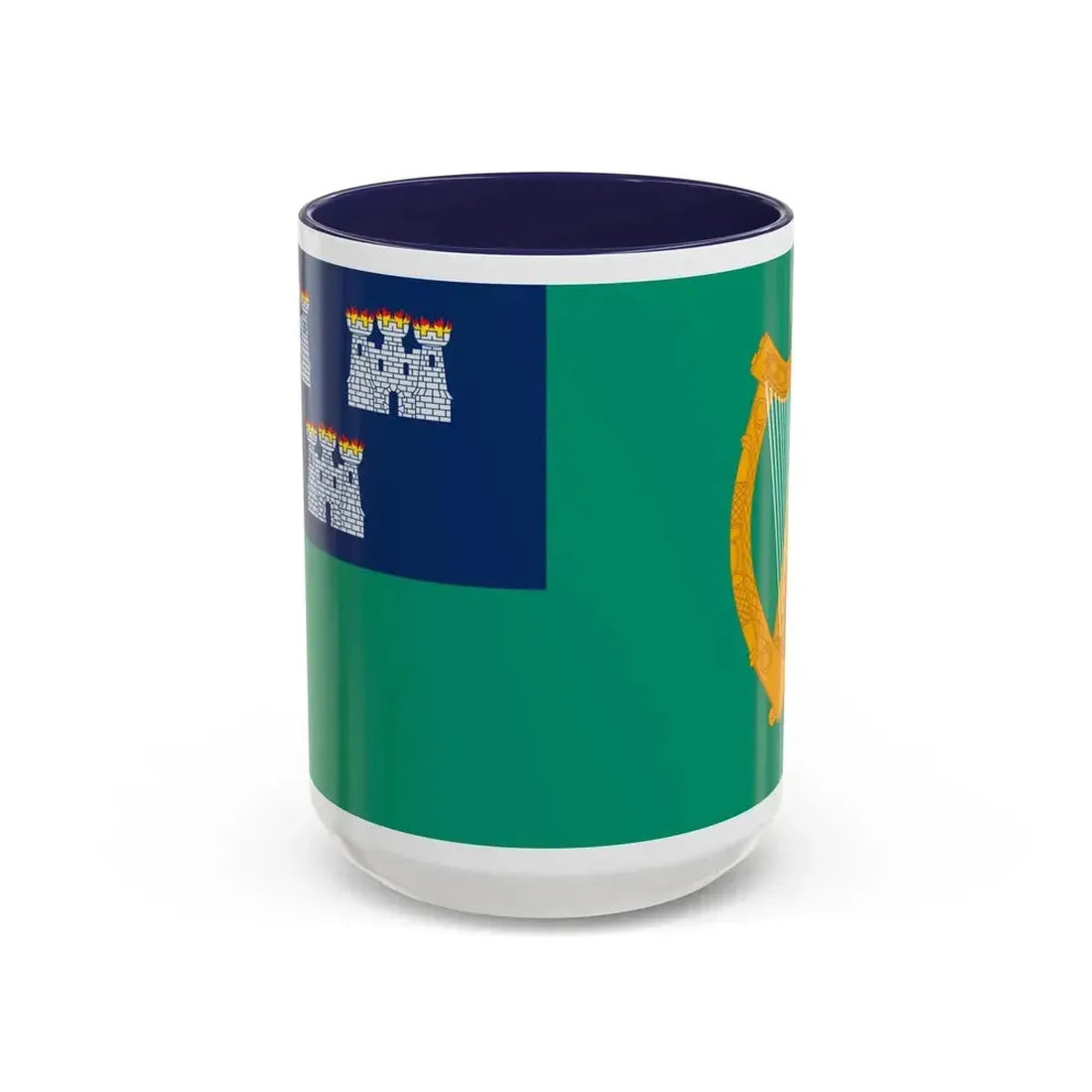 Flag of Dublin City Ireland - Accent Coffee Mug 15oz Navy - Go Mug Yourself