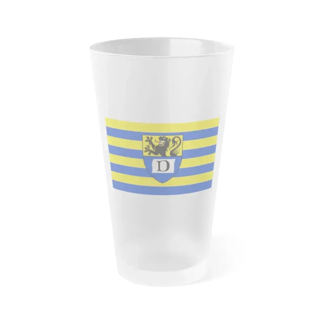 Flag of Dueren Germany - Frosted Pint Glass 16oz 16oz Frosted - Go Mug Yourself