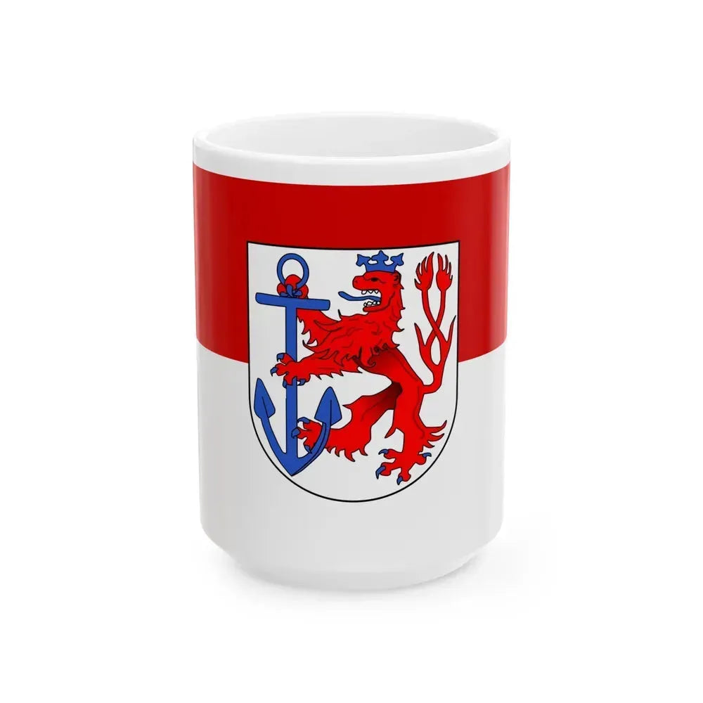 Flag of Duesseldorf Germany - White Coffee Mug 15oz - Go Mug Yourself