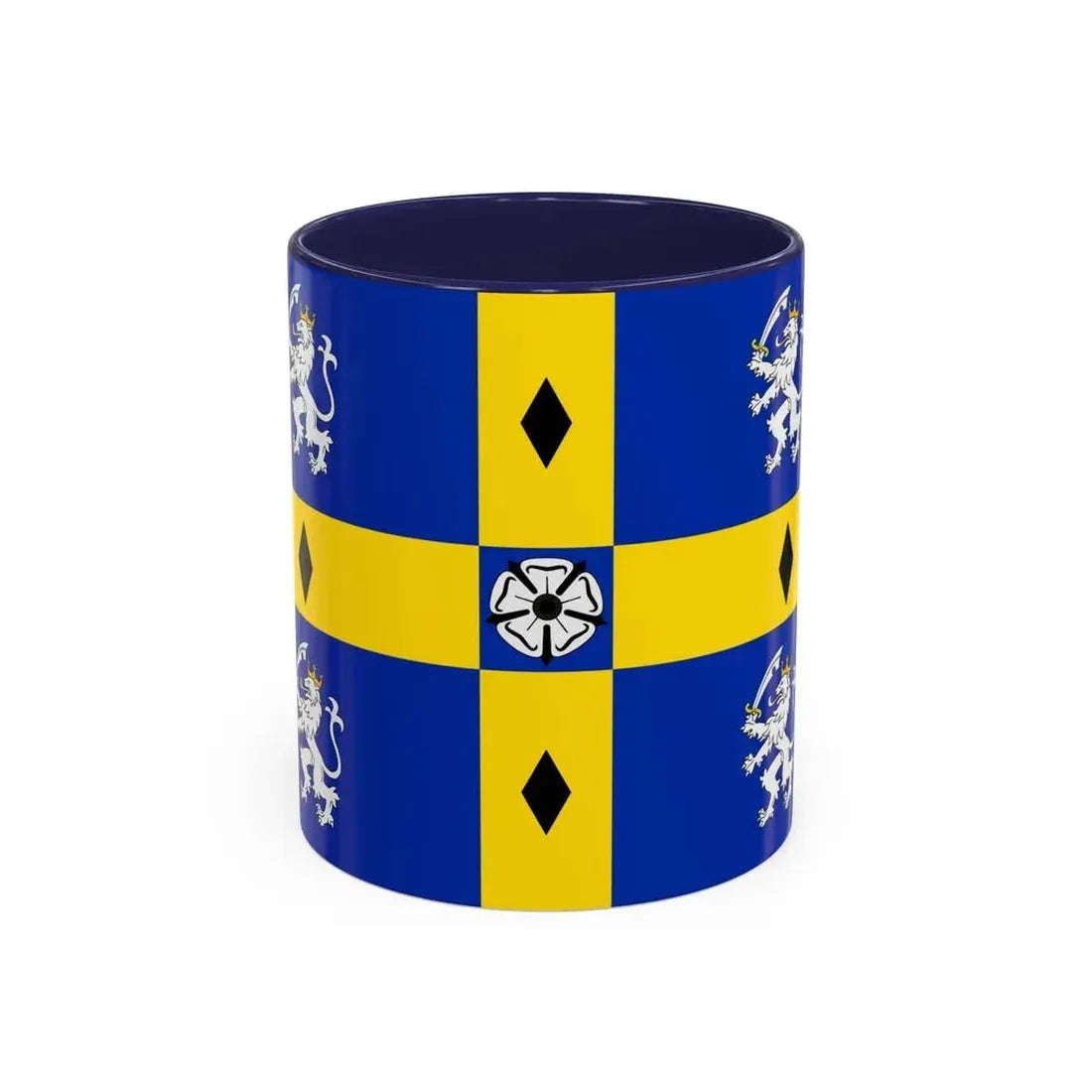 Flag of Durham County Council UK - Accent Coffee Mug 11oz Navy - Go Mug Yourself