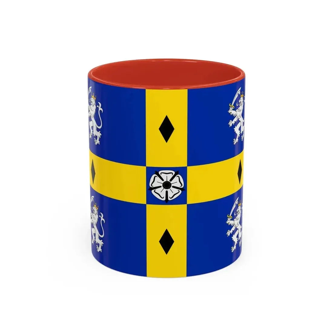 Flag of Durham County Council UK - Accent Coffee Mug 11oz Red - Go Mug Yourself