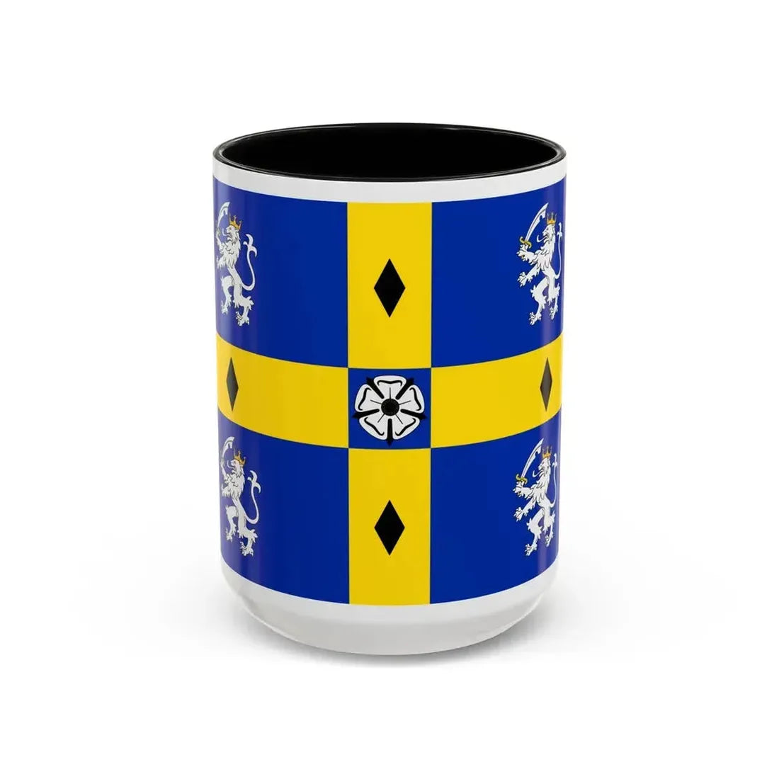 Flag of Durham County Council UK - Accent Coffee Mug 15oz Black - Go Mug Yourself
