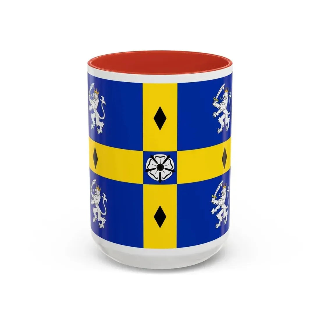 Flag of Durham County Council UK - Accent Coffee Mug 15oz Red - Go Mug Yourself