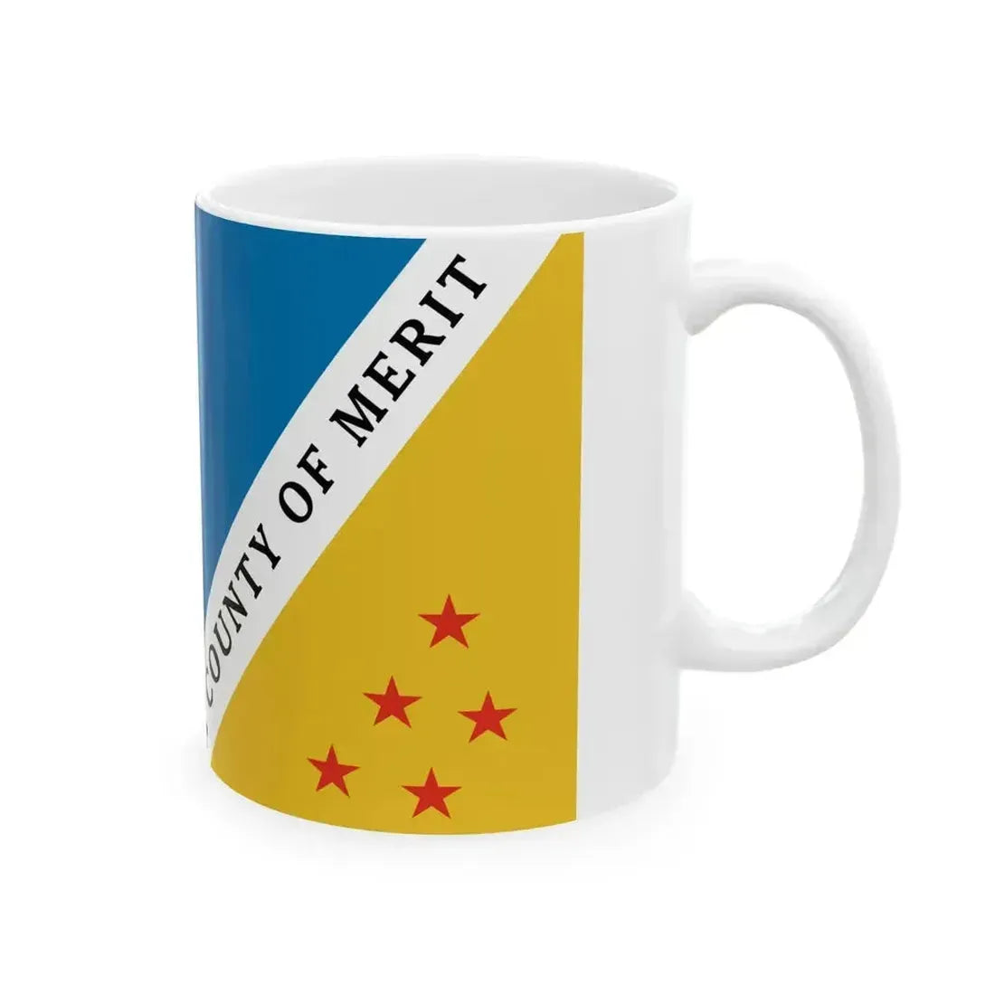 Flag of Durham County North Carolina 2002-2020 (United States) White Coffee Mug - Go Mug Yourself
