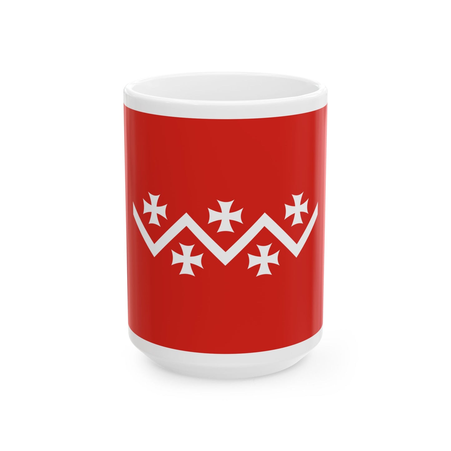Flag of Dusheti Municipality (Georgia) White Coffee Mug-15oz-Go Mug Yourself