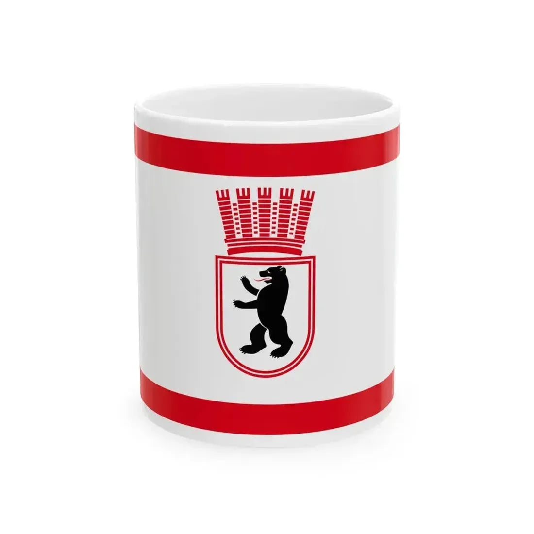 Flag of East Berlin 1956-1990 (Germany) White Coffee Mug 11oz - Go Mug Yourself