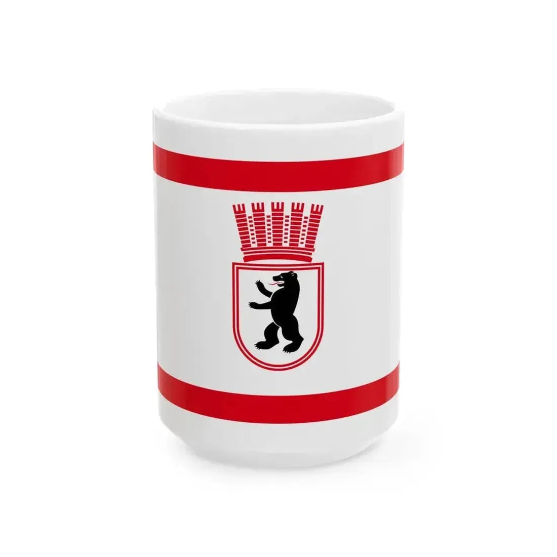 Flag of East Berlin 1956-1990 (Germany) White Coffee Mug 15oz - Go Mug Yourself