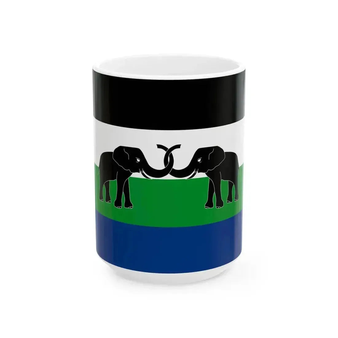 Flag of East Caprivi (Namibia) White Coffee Mug 15oz - Go Mug Yourself