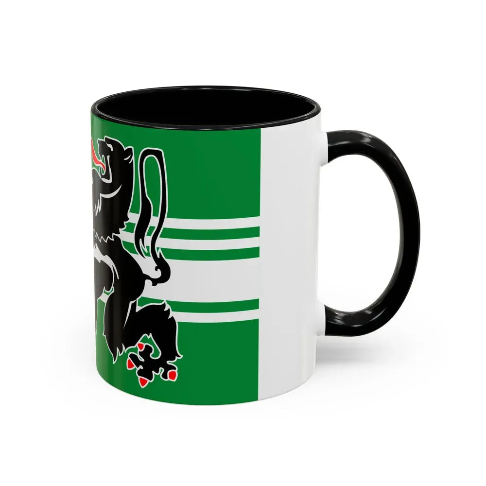 Flag of East Flanders Belgium - Accent Coffee Mug - Go Mug Yourself