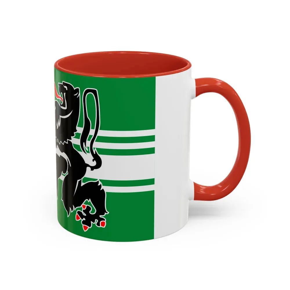 Flag of East Flanders Belgium - Accent Coffee Mug - Go Mug Yourself