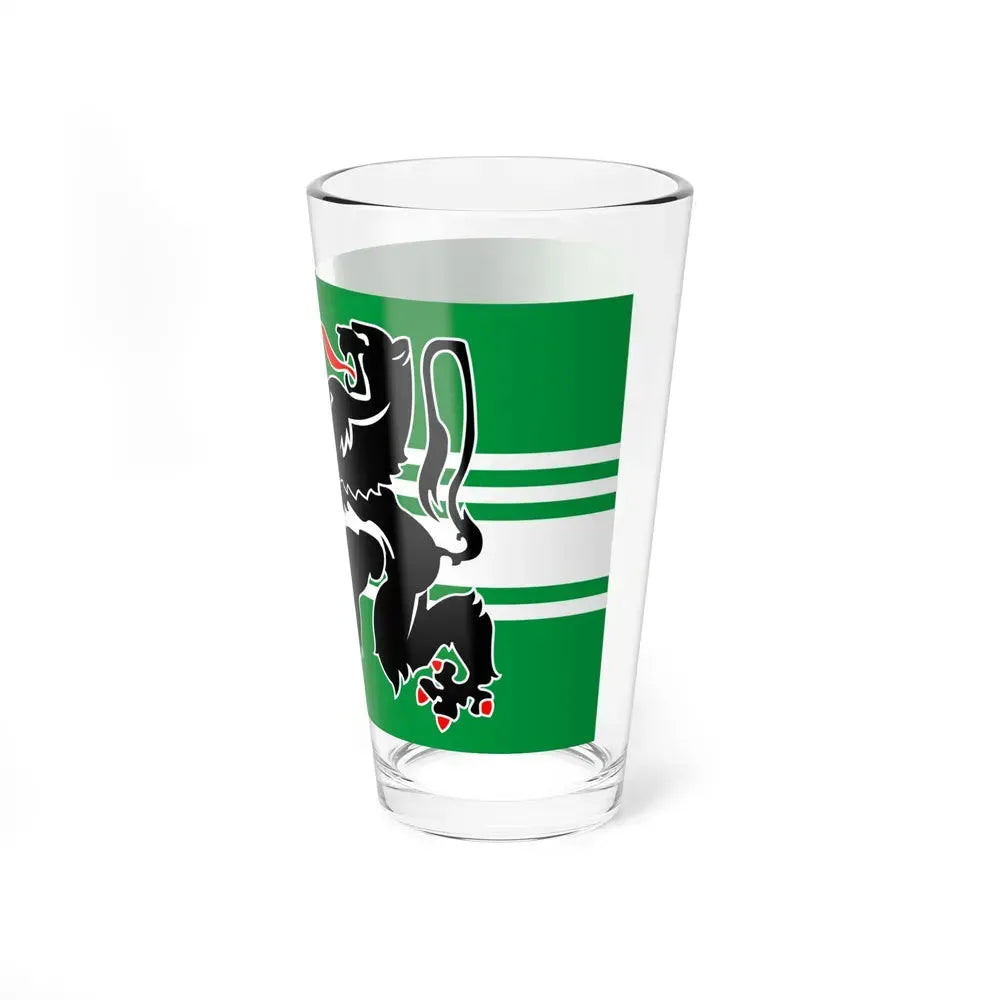 Flag of East Flanders Belgium - Pint Glass 16oz - Go Mug Yourself