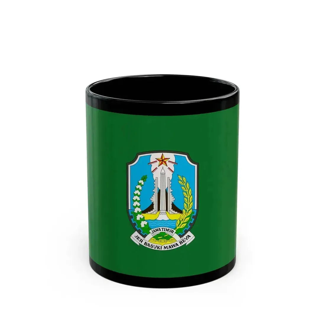 Flag of East Java Indonesia - Black Coffee Mug 11oz - Go Mug Yourself