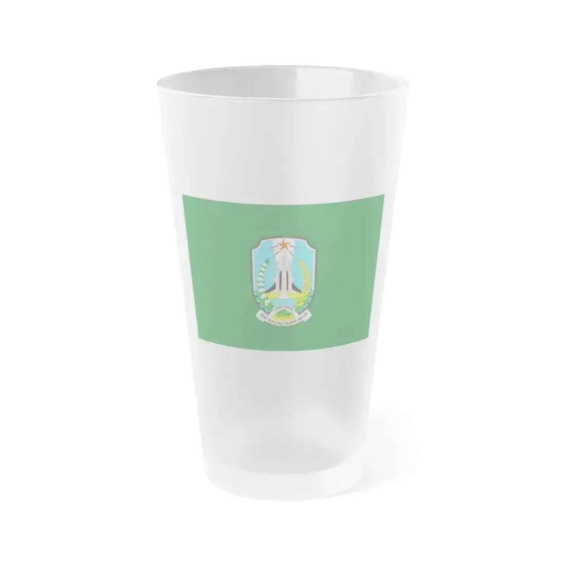 Flag of East Java Indonesia - Frosted Pint Glass 16oz 16oz Frosted - Go Mug Yourself