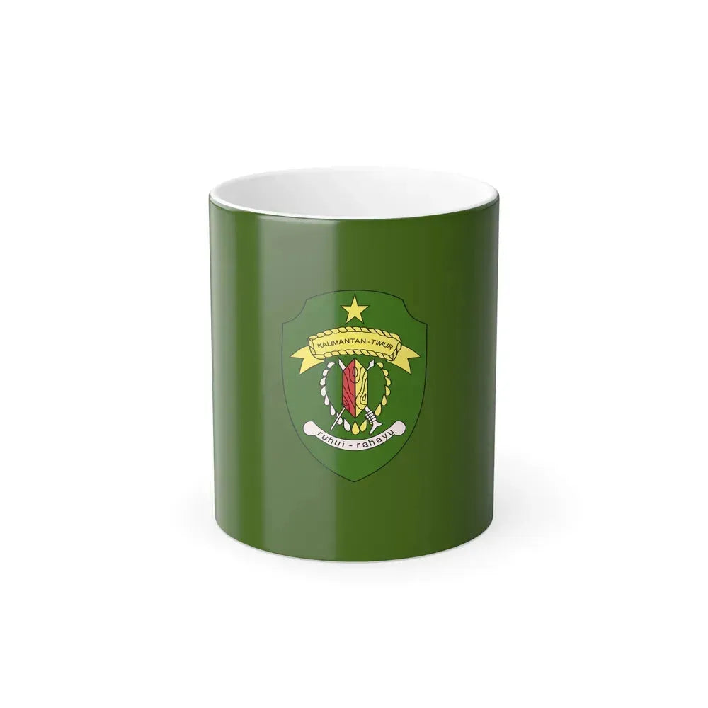 Flag of East Kalimantan Indonesia - Color Changing Coffee Mug 11oz - Go Mug Yourself