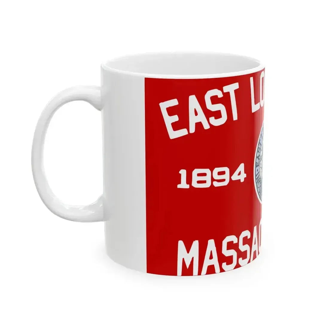 Flag of East Longmeadow Massachusetts (United States) White Coffee Mug - Go Mug Yourself