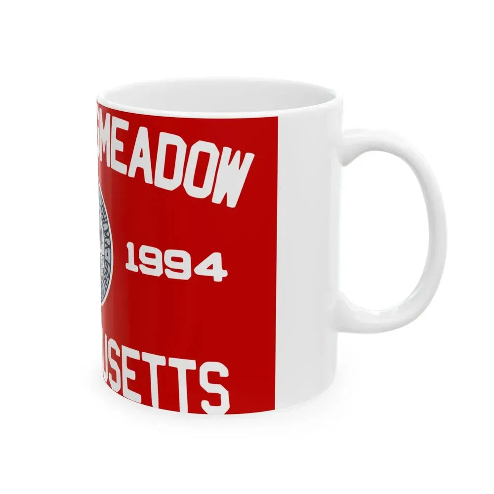 Flag of East Longmeadow Massachusetts (United States) White Coffee Mug - Go Mug Yourself
