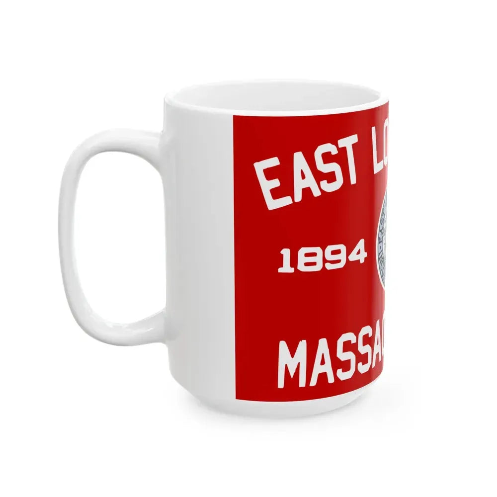 Flag of East Longmeadow Massachusetts (United States) White Coffee Mug - Go Mug Yourself