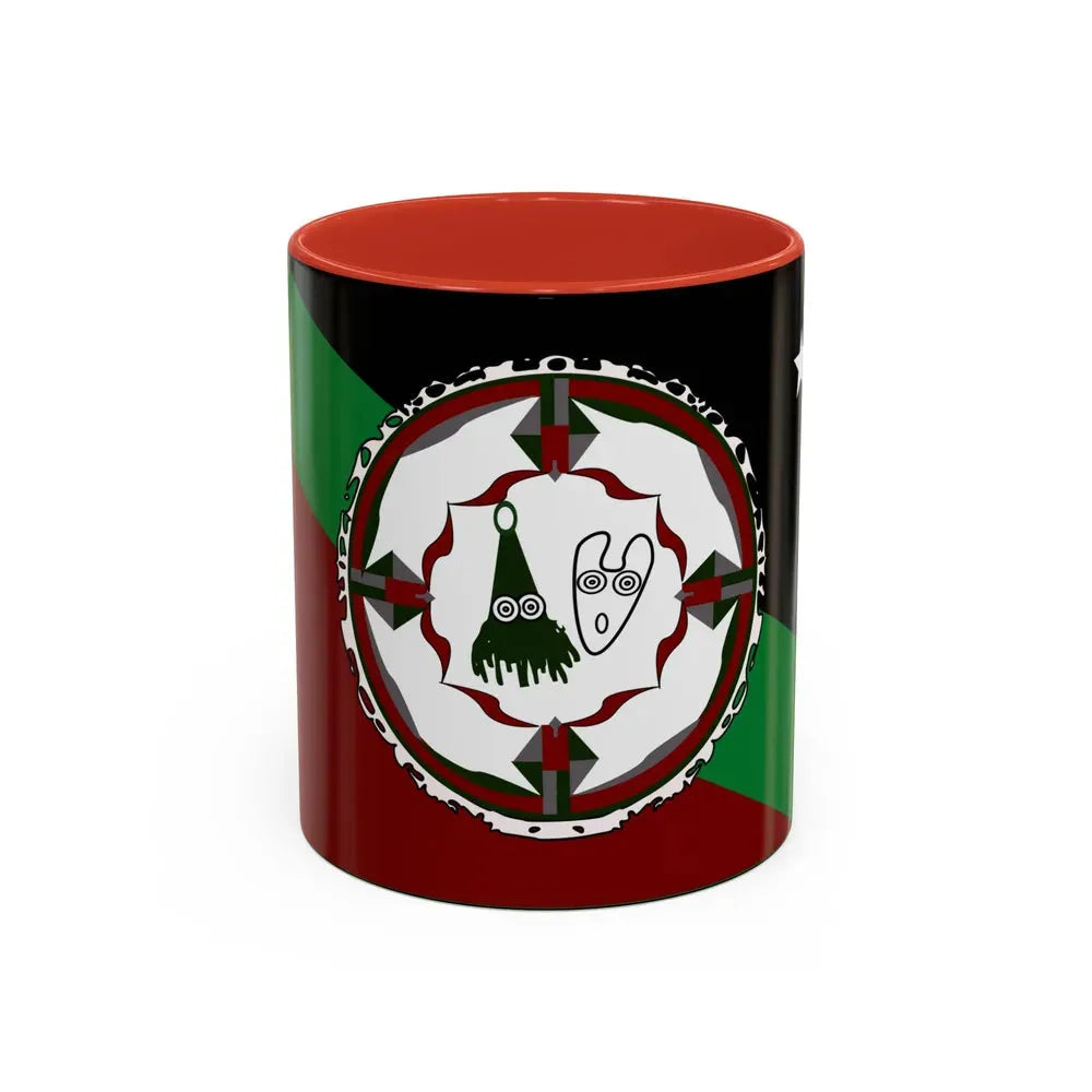 Flag of East New Britain Papa New Guinea - Accent Coffee Mug 11oz Red - Go Mug Yourself