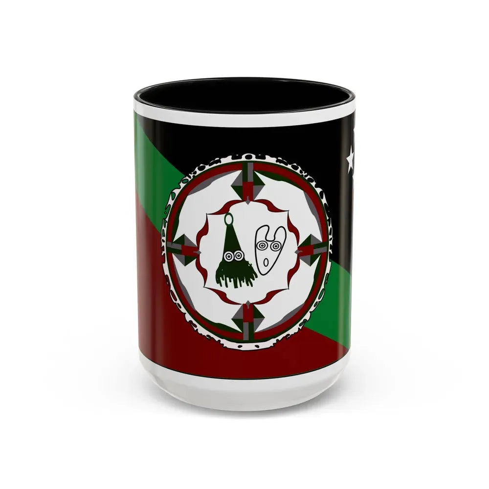 Flag of East New Britain Papa New Guinea - Accent Coffee Mug 15oz Black - Go Mug Yourself